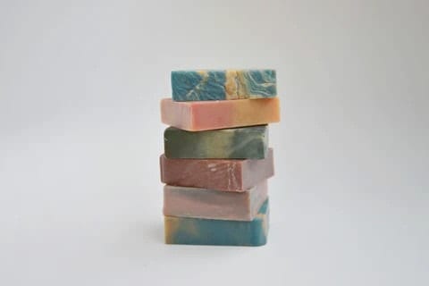 Making Handmade Goat Milk Soap - the FAQ's 1 - Bearded Lady Soap Factory stacked soap - Bearded Lady Soap Factory
